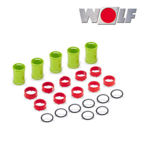 Wolf CWL Klickverbinder-Set DN 63, 5x Klickverbinder, je 10x Dicht-/Klickring